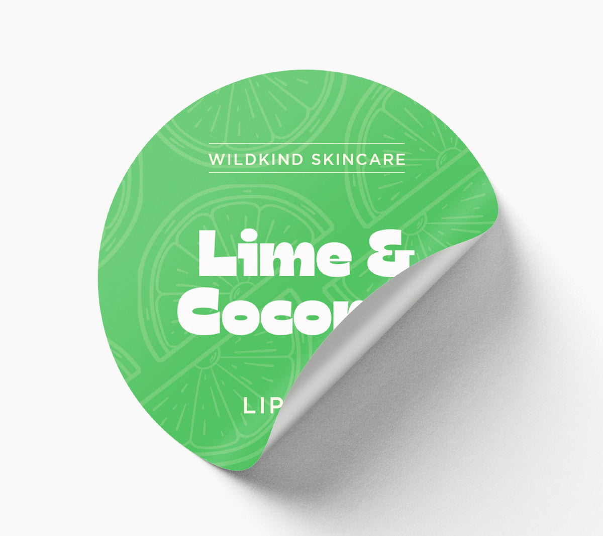 Green Wildkind Skincare lip balm packaging on a white background