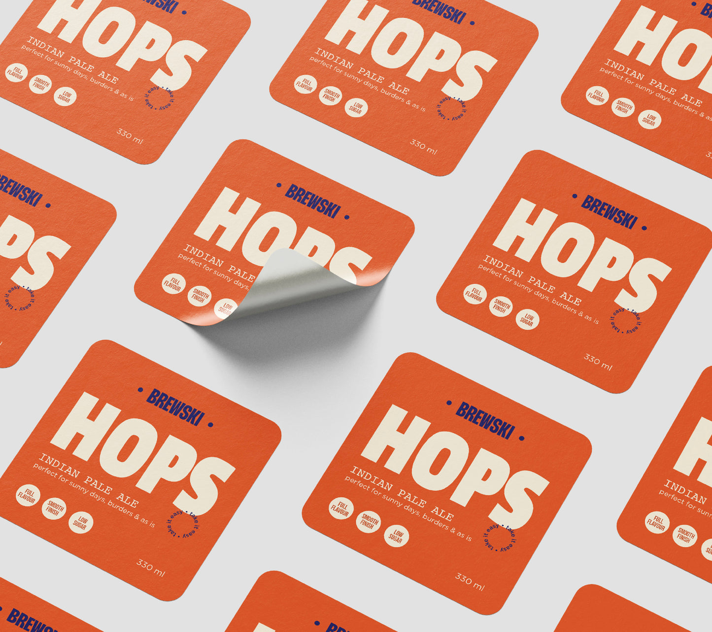 Square Bottle Labels