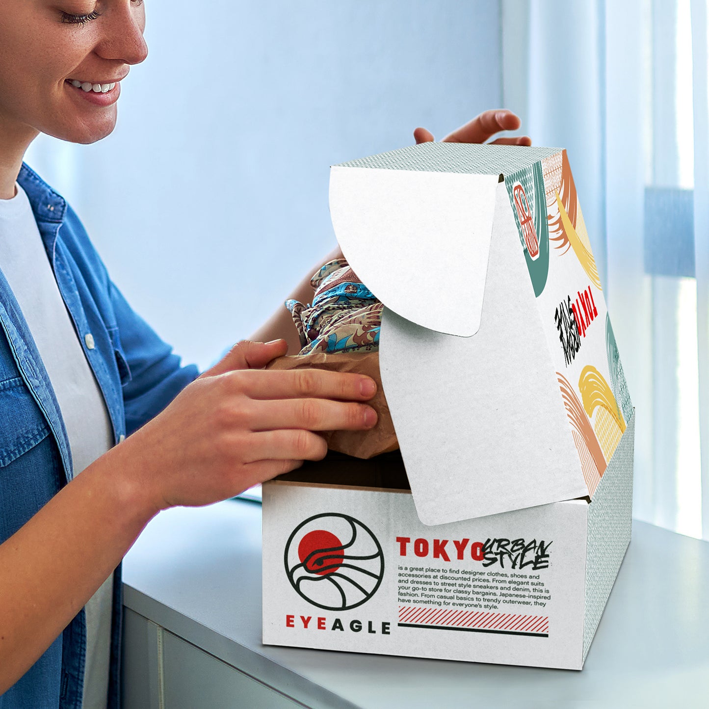 Large Die Cut Box with Locking Lid