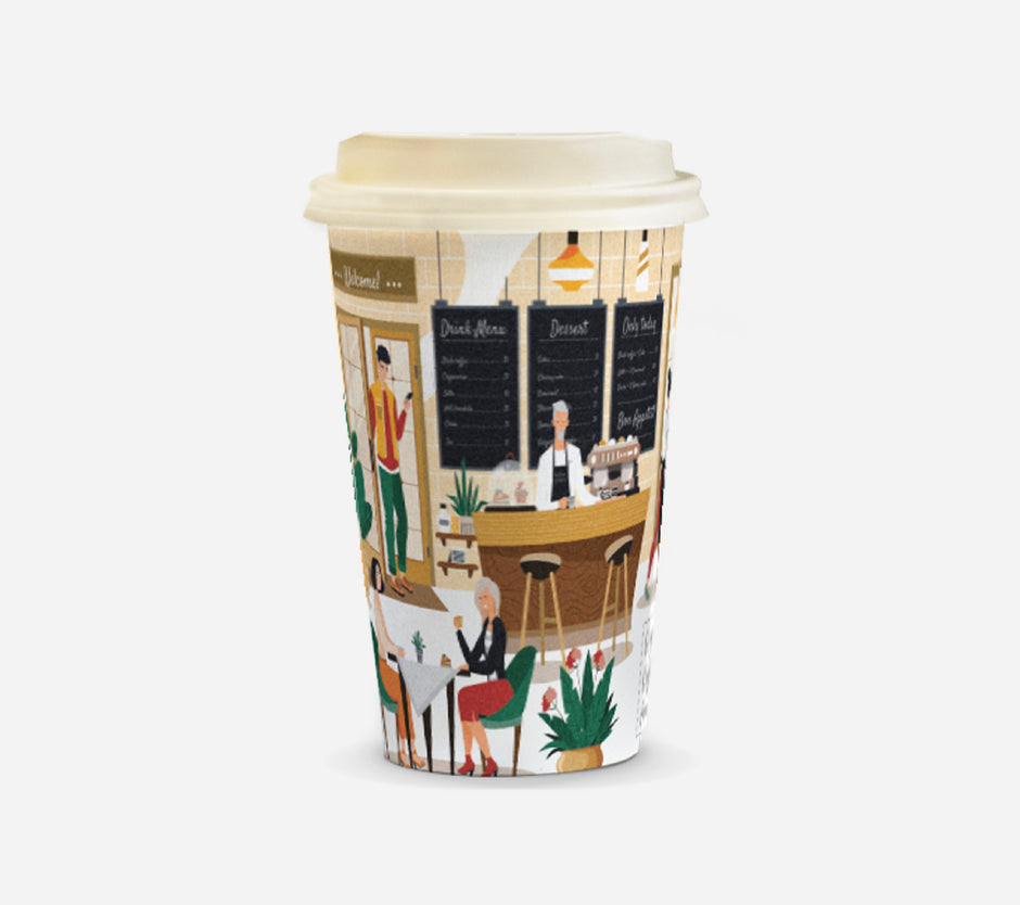 Compostable Paper Coffee Cup - 350ml