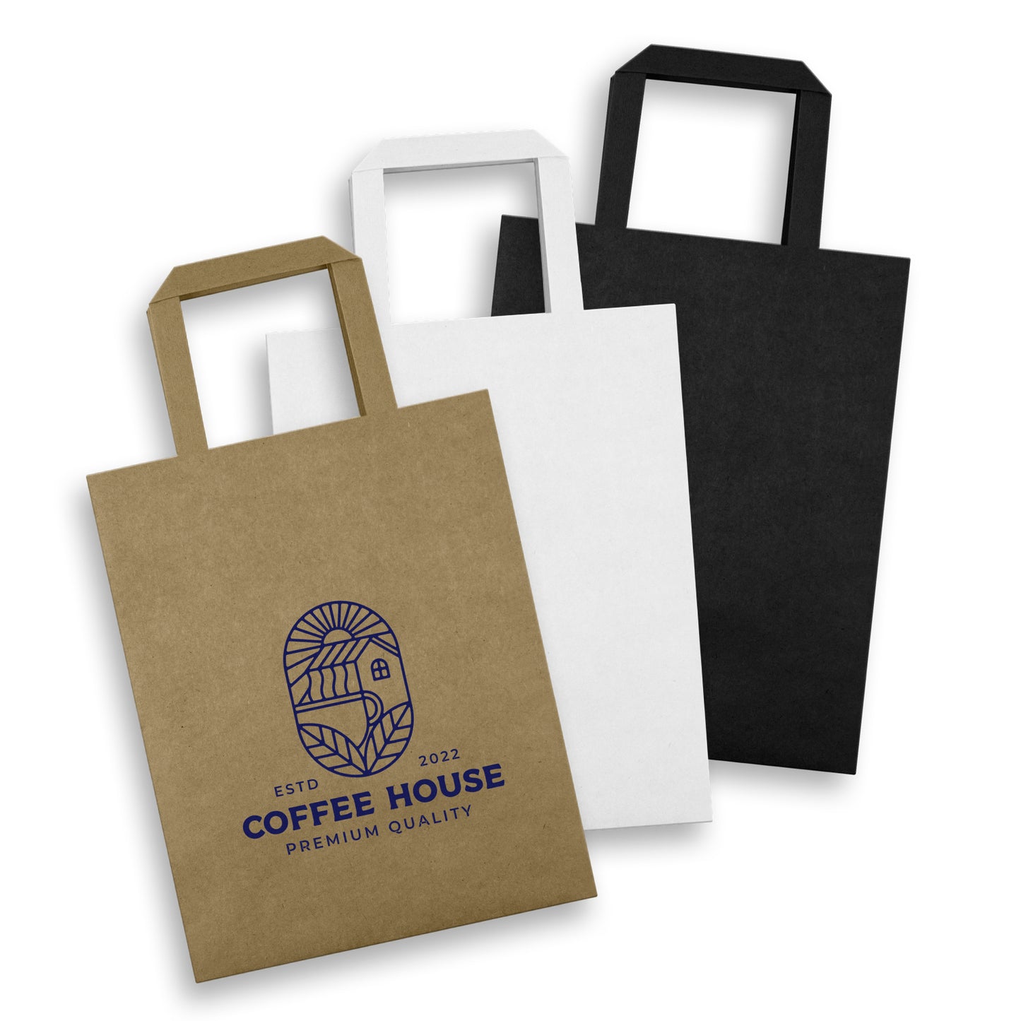 Medium Flat Handle Paper Bag