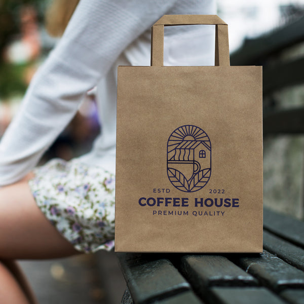 Medium Flat Handle Paper Bag