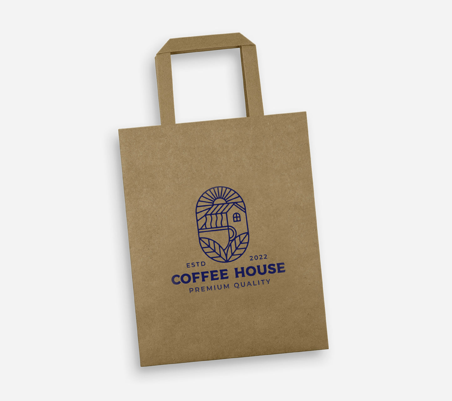 Medium Flat Handle Paper Bag