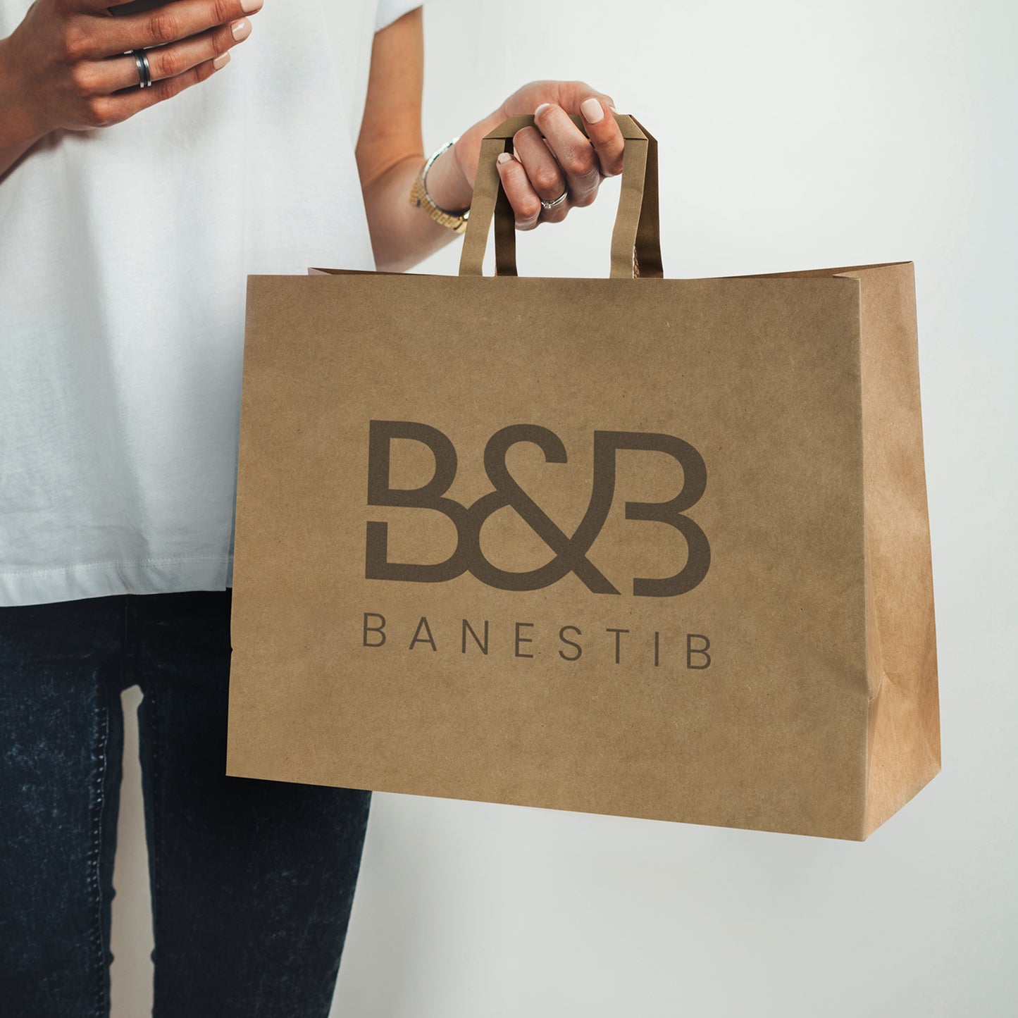 Extra Large Flat Handle Paper Bag